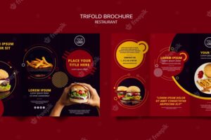 Trifold brochure design for restaurant