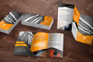Trifold brochure mockup collection