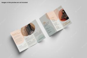 Trifold brochure mockup design