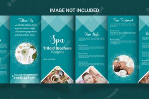 Trifold brochure for spa and beauty parlor