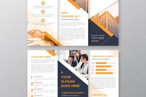 Trifold brochure template with photo