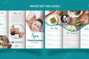 Trifold template design for beauty parlor spa and salon