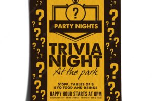 Trivia night poster template