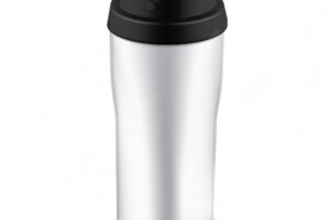 Tumbler bottle mug for travel. thermo water cup plastic or metal coffee mug template design