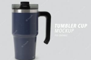 Tumbler cup mockup water bottle template