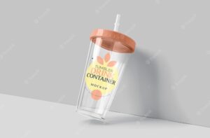 Tumbler drink container mockup