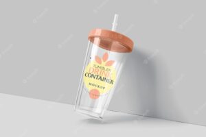 Tumbler drink container mockup