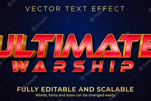 Ultimate warship text effect, editable war and hero text style