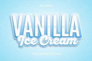 Vanilla ice cream text effect