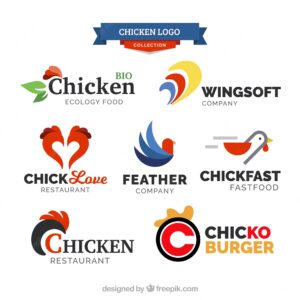 Variety of chicken logos with great designs