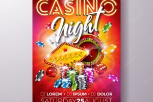 Vector casino night flyer