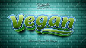 Vegan text effect