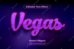 Vegas-text-style-effect