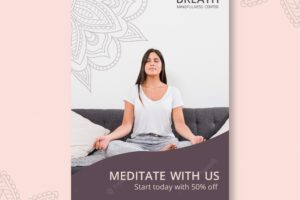 Vertical flyer for meditation and mindfulness
