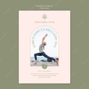 Vertical flyer template for stretching course