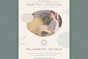 Vertical poster for healthy lifestyle company