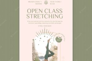 Vertical poster for stretching course
