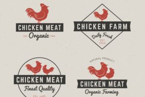 Vintage chicken logo collection