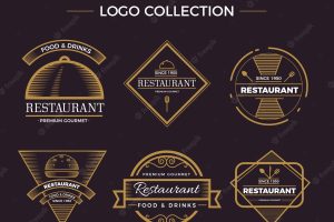 Vintage pack of restaurant logos