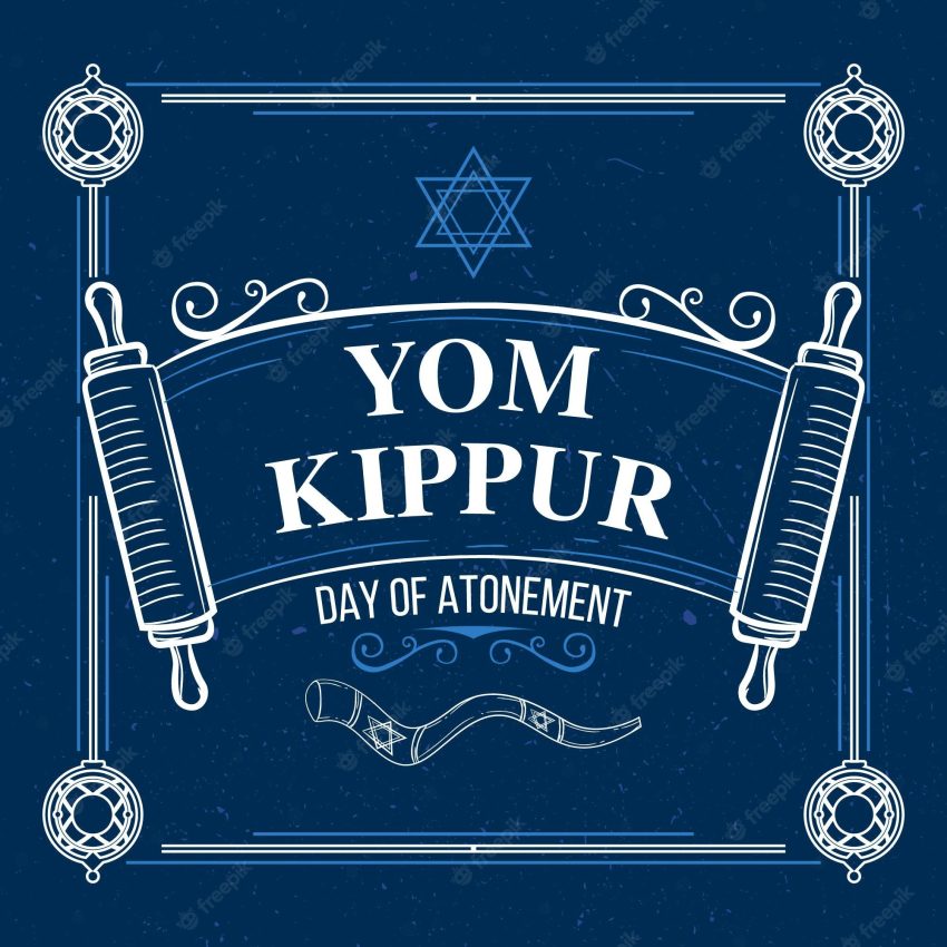 Vintage yom kippur concept
