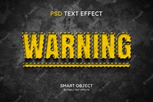 Warning text style effect