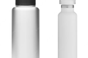 Water bottle metal thermo flask mockup sport bottle