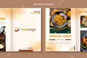Watercolor food brochure design