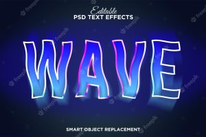 Wave glitch text effect