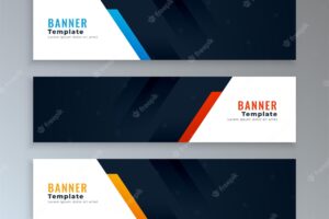 Web banners template set with text space