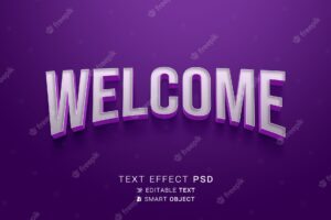 Welcome text effect