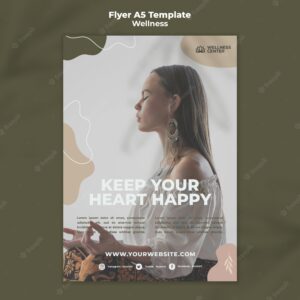 Wellness flyer template with photo