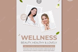 Wellness print template with photo