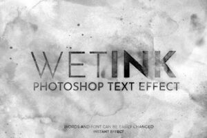 Wet ink text effect