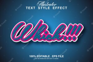 Which text effect editable