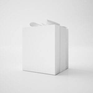 White box with ribbon
