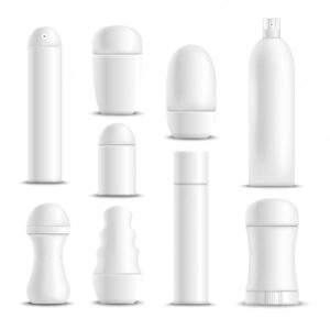 White deodorants set