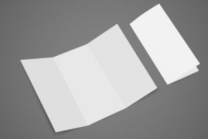 White trifold template design