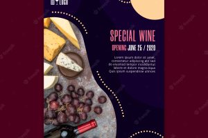 Wine template for poster style