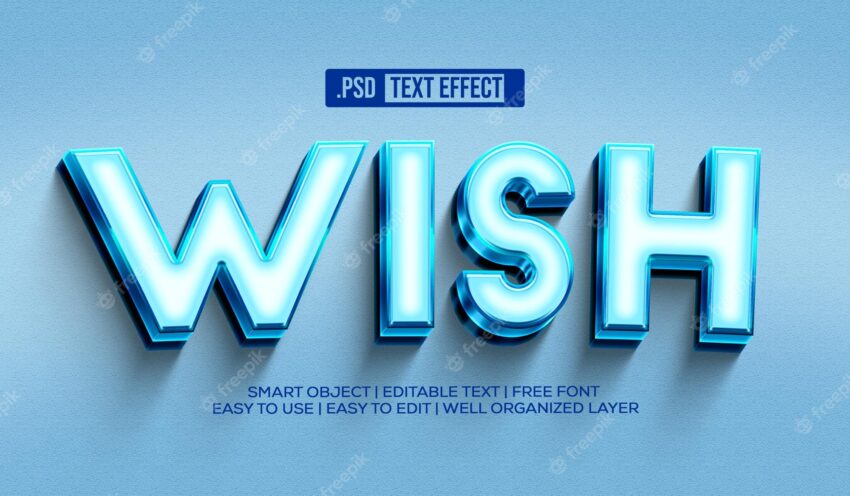Wish text style effect