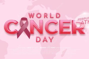 World cancer day banner with editable text