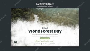 World forest day banner template