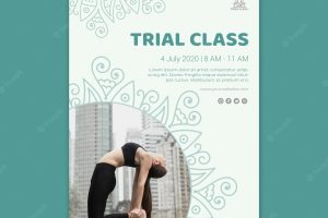 Yoga class poster template concept