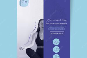 Yoga classes poster template