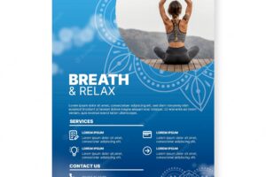 Yoga meditation poster template