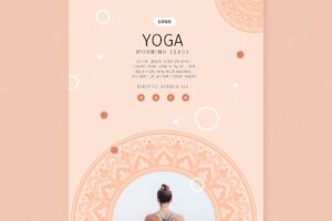 Yoga morning class poster template