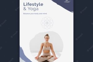 Yoga poster design template