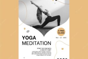 Yoga poster template