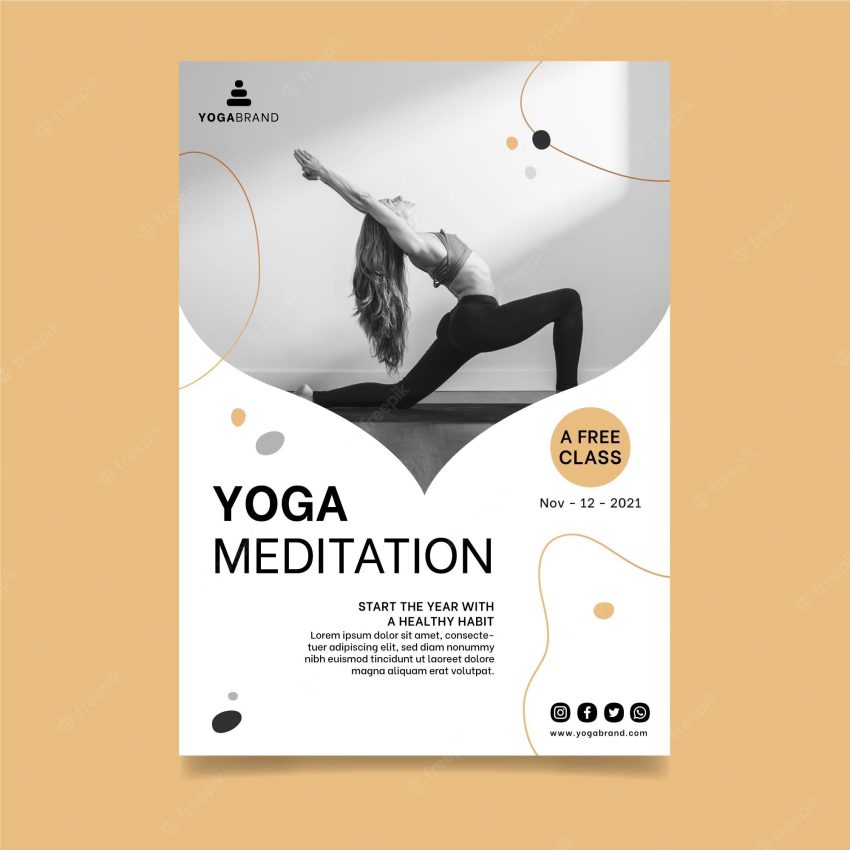 Yoga poster template
