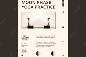 Yoga practice flyer template
