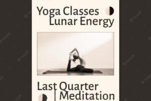 Yoga practice poster template
